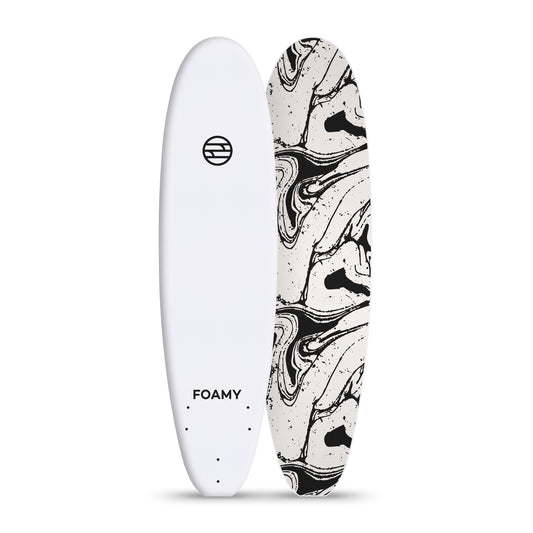8' Gunner White & Black Marbled (FCS1 Fin Boxes)
