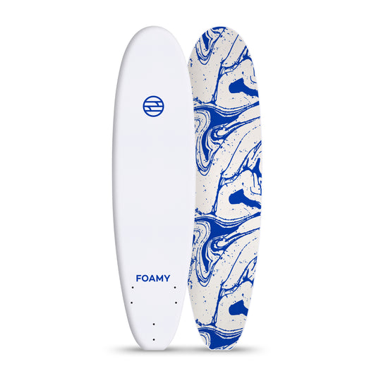 7' McCoy White & Royal Blue Marbled (FCS1 Fin Boxes)