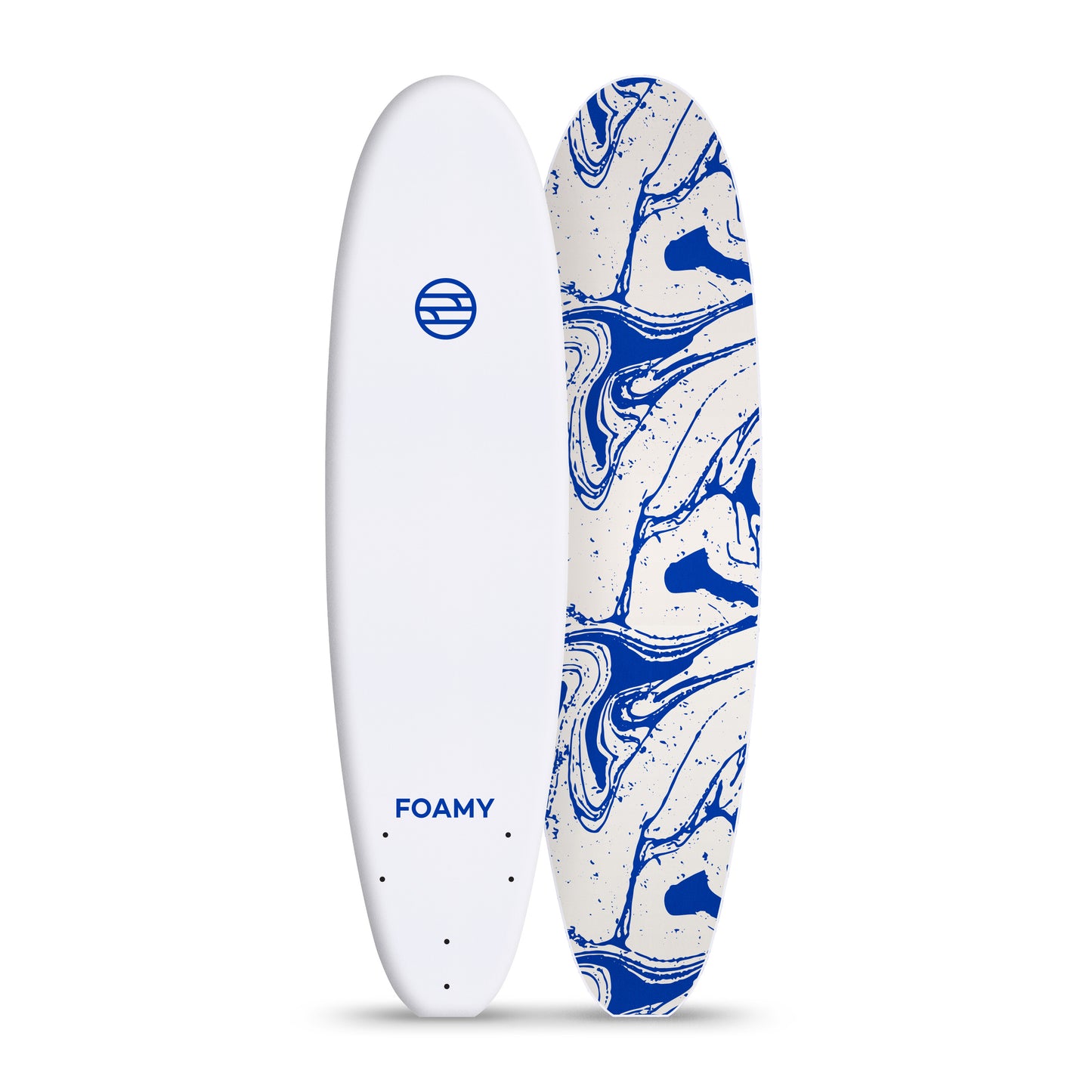8' Gunner White & Royal Blue Marbled (FCS1 Fin Boxes)