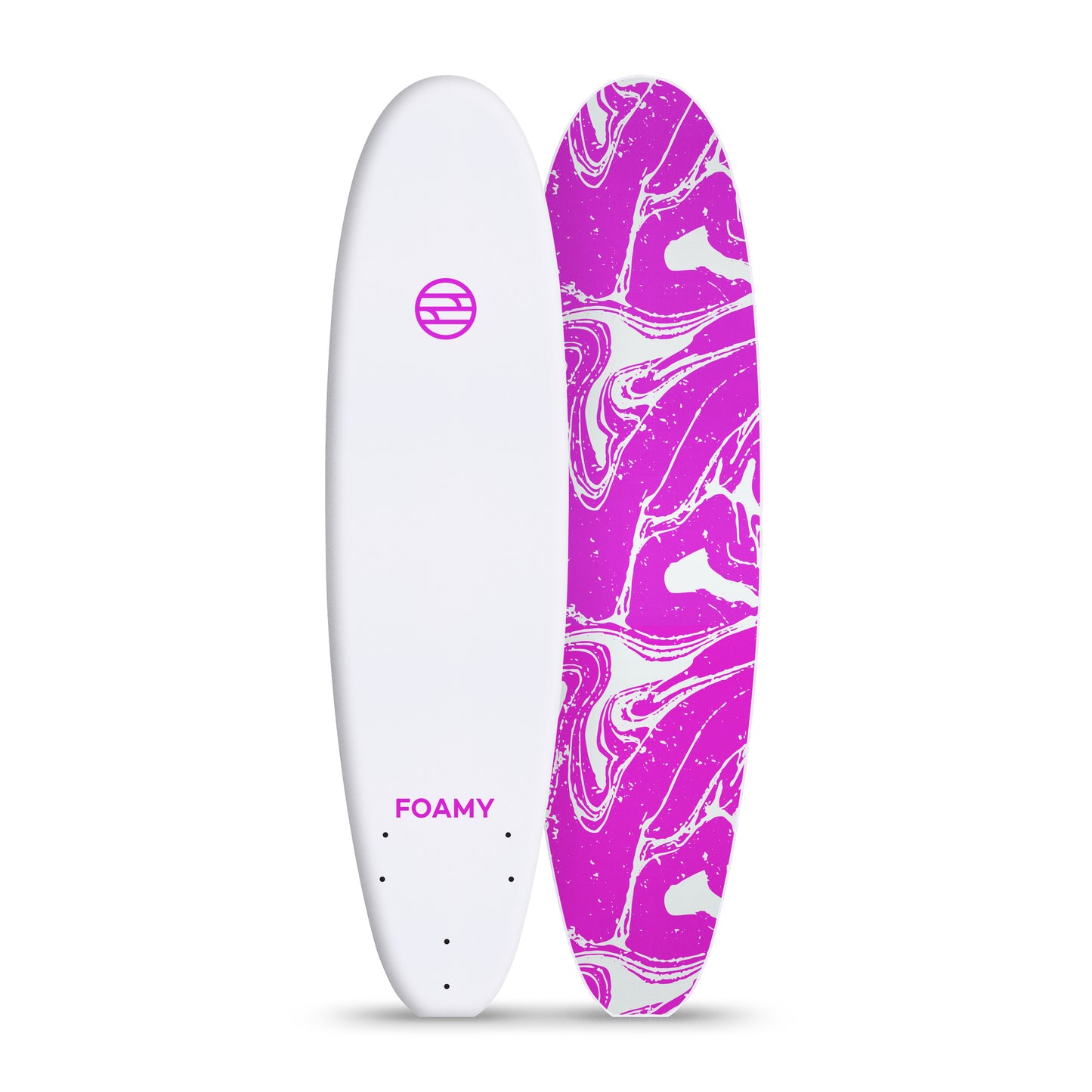 7' McCoy White & Pink Marbled (FCS1 Fin Boxes)