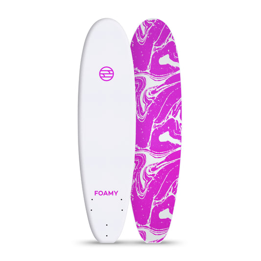 8' Gunner White & Pink Marbled (FCS1 Fin Boxes)